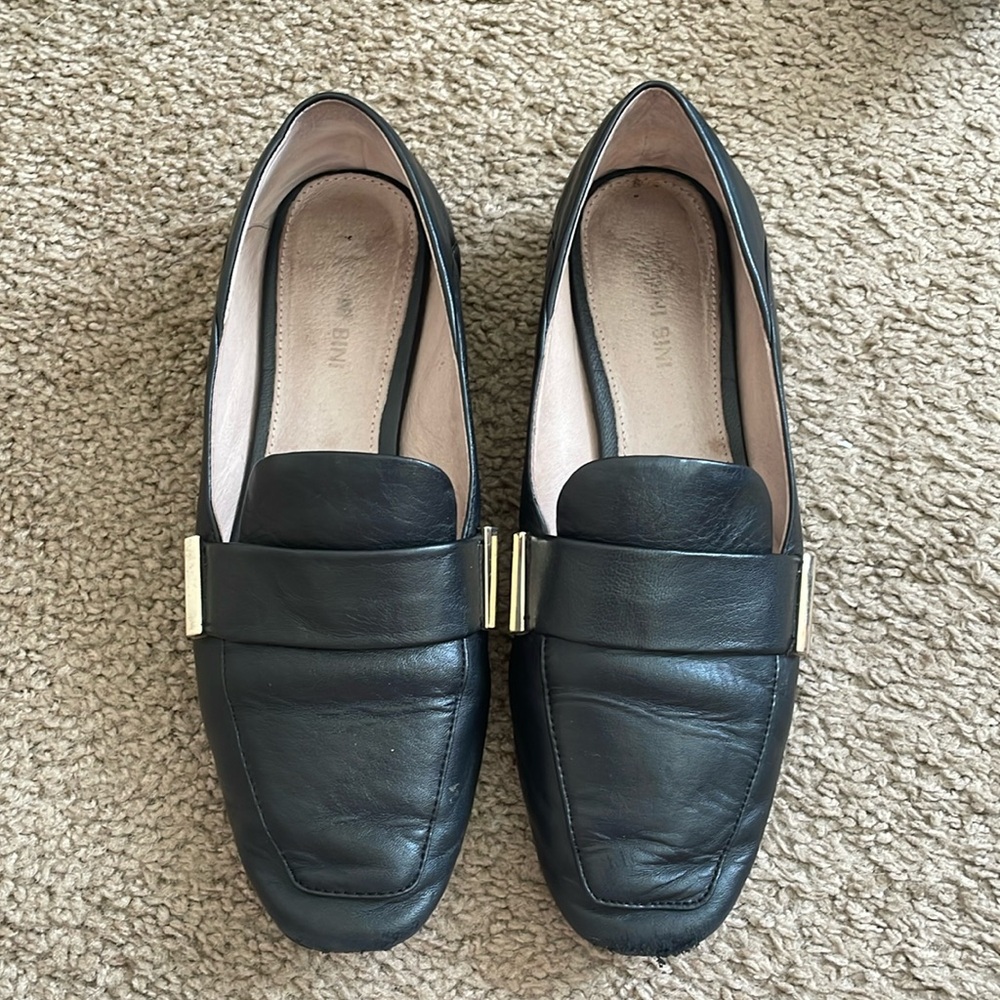 Well Loved Gianni Bini Black Loafers Size 7